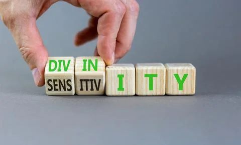 Sensitivity or divinity symbol. Concept words Sensitivity or Divinity on wo.. Fotos de archivo