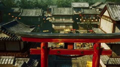 Sensoju Temple with dramatic sky and Tokyo skytree inTokyo, Japan Видео 238829770