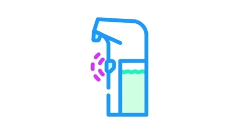Sensor activated soap dispenser color icon animation Stock Footage 327256333