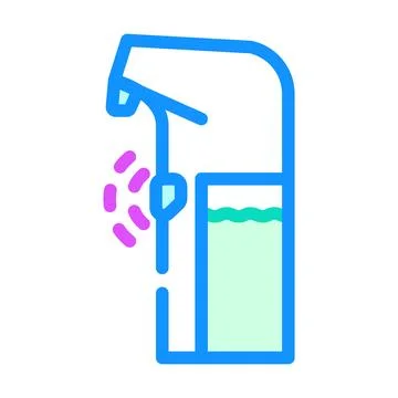 Sensor activated soap dispenser color icon vector illustration 스톡 일러스트
