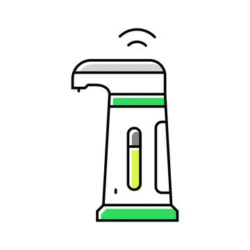 Sensor activated soap dispenser color icon vector illustration Stock Illustration