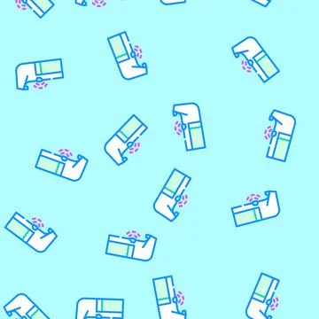 Sensor activated soap dispenser vector seamless pattern Stock Illustration