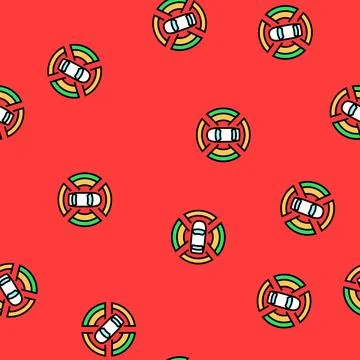 Sensor array autonomous vehicle vector seamless pattern Stock Illustration