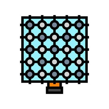 Sensor array social robotics color icon vector illustration Ilustración de archivo