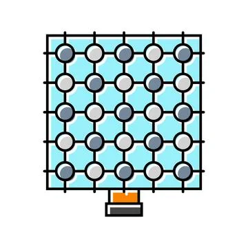 Sensor array social robotics color icon vector illustration Ilustración de archivo