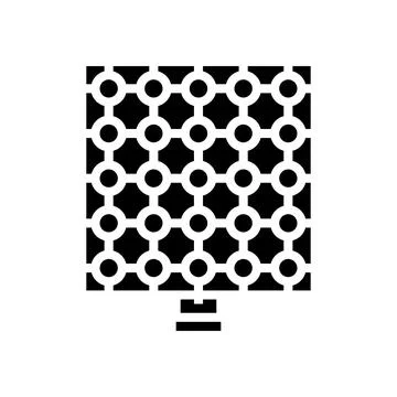 Sensor array social robotics glyph icon vector illustration Ilustración de archivo