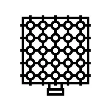 Sensor array social robotics line icon vector illustration Ilustración de archivo