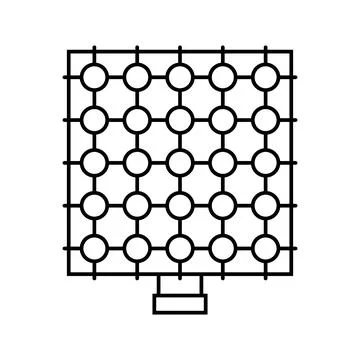 Sensor array social robotics line icon vector illustration Ilustración de archivo