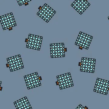 Sensor array social robotics vector seamless pattern Stock Illustration