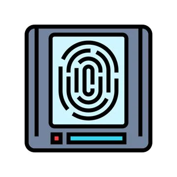Sensor biometric color icon vector illustration Illustrazione stock