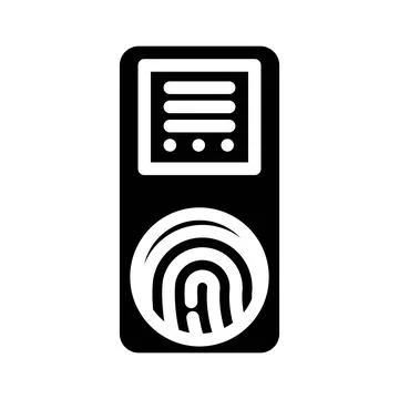 Sensor biometric glyph icon vector illustration Stock Illustration