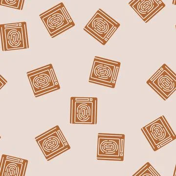 Sensor biometric glyph seamless pattern Stock Illustration