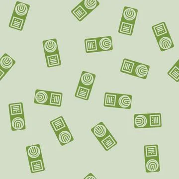 Sensor biometric glyph vector seamless pattern Illustrazione stock