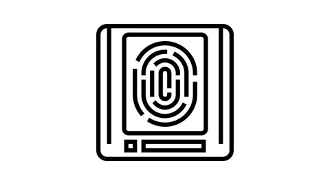 Sensor biometric line icon animation Stock Footage 326127219