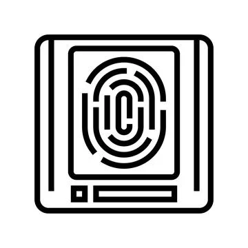 Sensor biometric line icon vector illustration Illustrazione stock