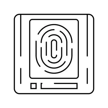 Sensor biometric line icon vector illustration Stock Illustration