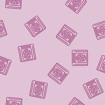 Sensor biometric line seamless pattern Illustrazione stock