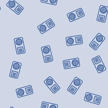 Sensor biometric line vector seamless pattern Stock Illustration