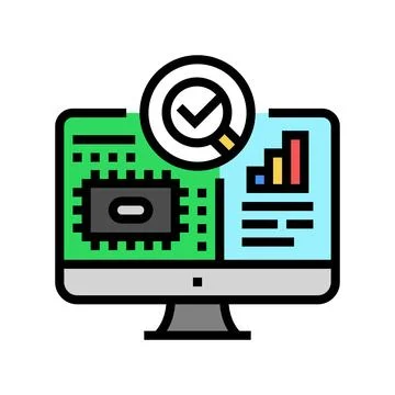 Sensor calibration electronics color icon vector illustration Stock-Illustration