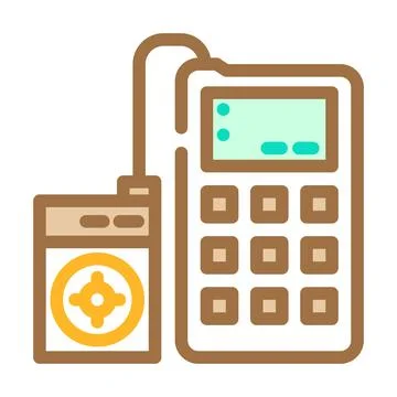 Sensor calibration electronics color icon vector illustration Stockillustratie