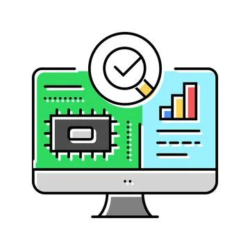 Sensor calibration electronics color icon vector illustration 스톡 일러스트