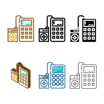 Sensor calibration electronics color icon multistyle vector イラスト素材
