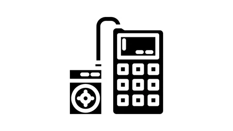 Sensor calibration electronics glyph icon animation Stock Footage 326743403