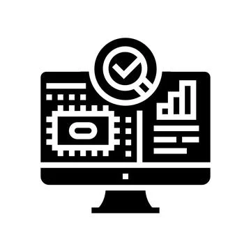 Sensor calibration electronics glyph icon vector illustration 스톡 일러스트