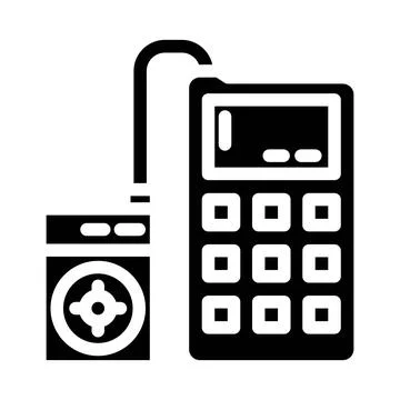 Sensor calibration electronics glyph icon vector illustration Stockillustratie