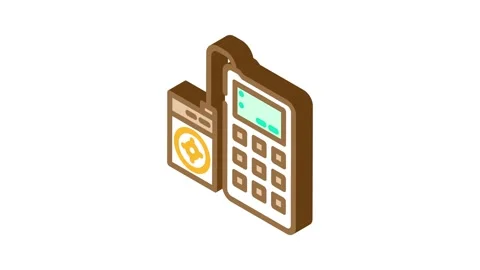 Sensor calibration electronics isometric icon animation Video stock 327290547