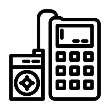 Sensor calibration electronics line icon vector illustration Stockillustratie