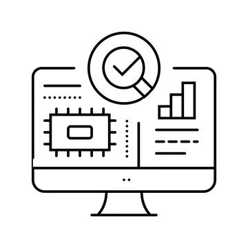 Sensor calibration electronics line icon vector illustration 스톡 일러스트