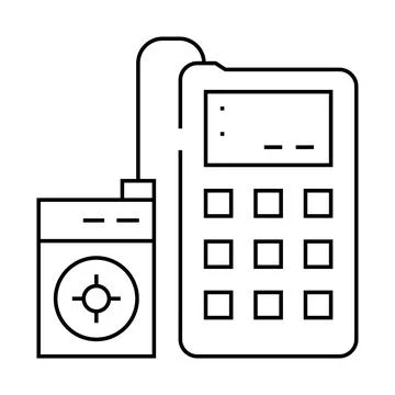 Sensor calibration electronics line icon vector illustration Illustrazione stock