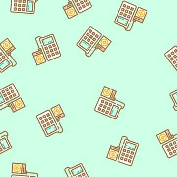 Sensor calibration electronics vector seamless pattern Stock Illustration