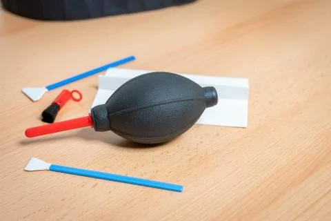 Sensor cleaning of a camera Stock Photos