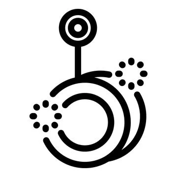 Sensor detecting circular movement and generating signals Illustrazione stock