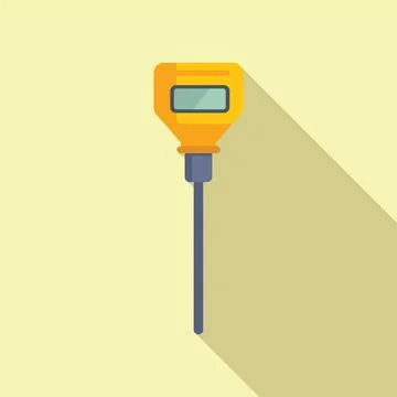 Sensor device ph icon flat vector. Level ph meter Illustrazione stock