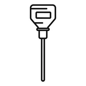 Sensor device ph icon outline vector. Level ph meter Illustrazione stock