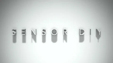 Sensor diy 3D title animation with shadows on a white background Stock Footage 296857974