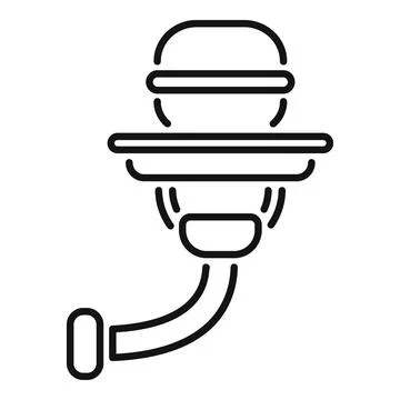 Sensor dome security camera protecting building perimeter Stock Illustration