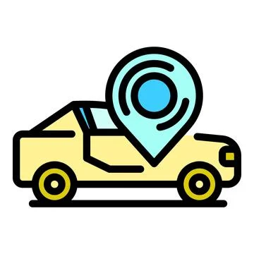 Sensor driving car icon vector flat Stock Illustration