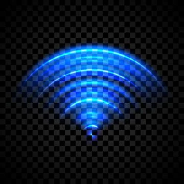 Sensor effect. Radar sensing system. Sonar waves signal, scanner, laser Stock Illustration