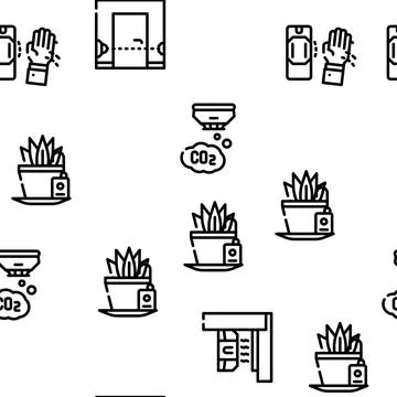 Sensor Electronic Tool Vector Seamless Pattern Illustrazione stock