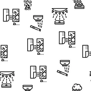 Sensor Electronic Tool Vector Seamless Pattern 스톡 일러스트