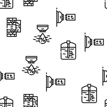 Sensor Electronic Tool Vector Seamless Pattern Illustrazione stock