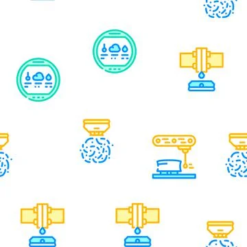 Sensor Electronic Tool Vector Seamless Pattern Stock Illustration