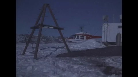 Sensor equipment in front of Mount St. Helens volcanic - 1980-1983 Stock Footage 99097075