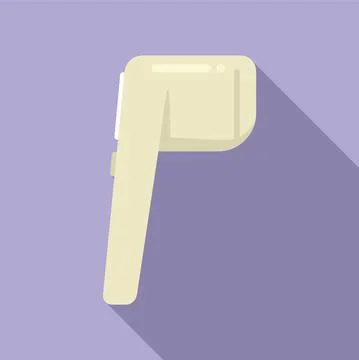 Sensor gun icon flat vector. Digital temperature Illustrazione stock