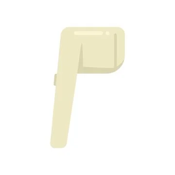 Sensor gun icon flat vector. Digital temperature Stock Illustration