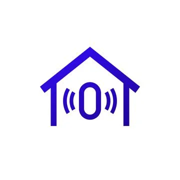 Sensor for home icon on white Stock Illustration